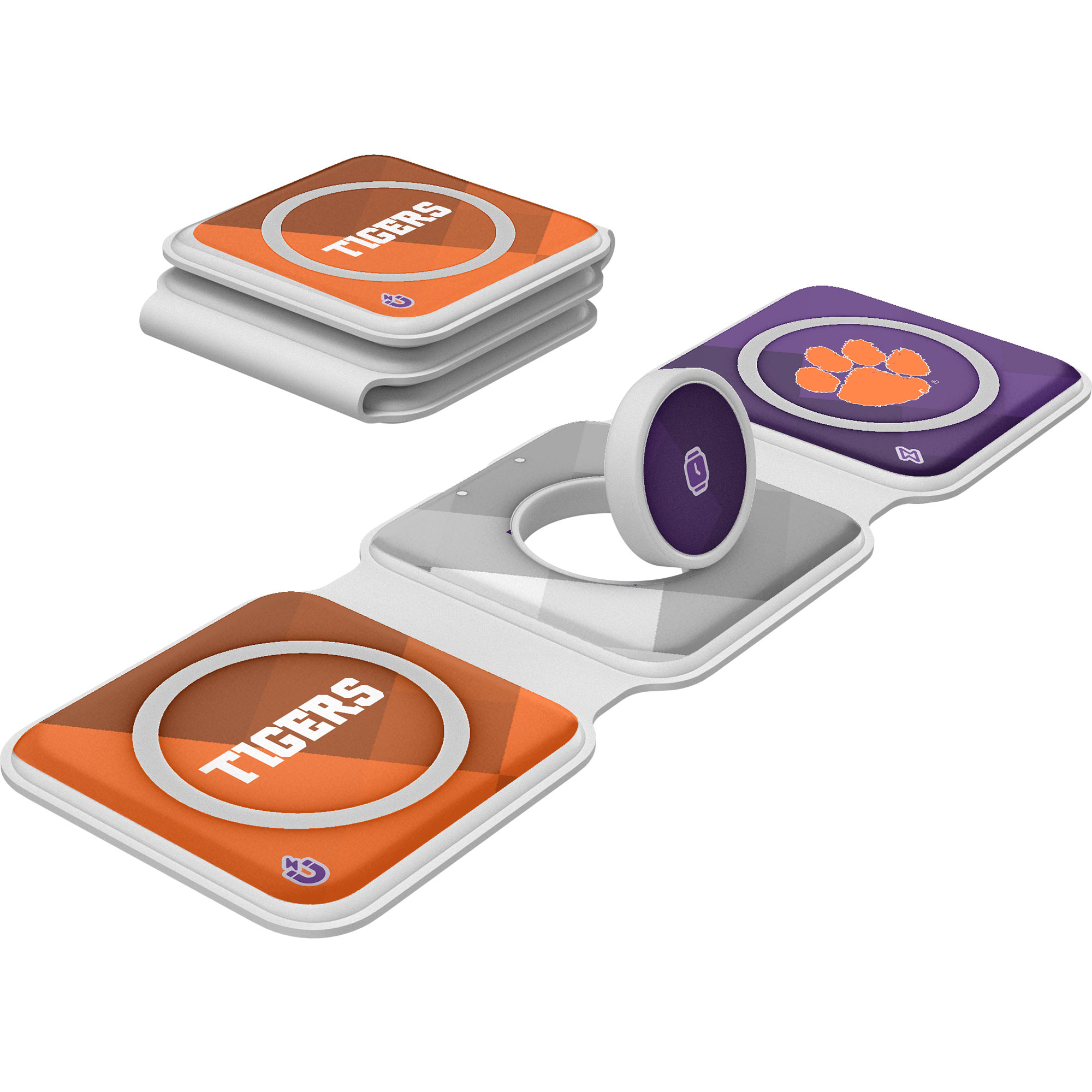 Keyscaper Clemson Tigers 3-in-1 Foldable Charger