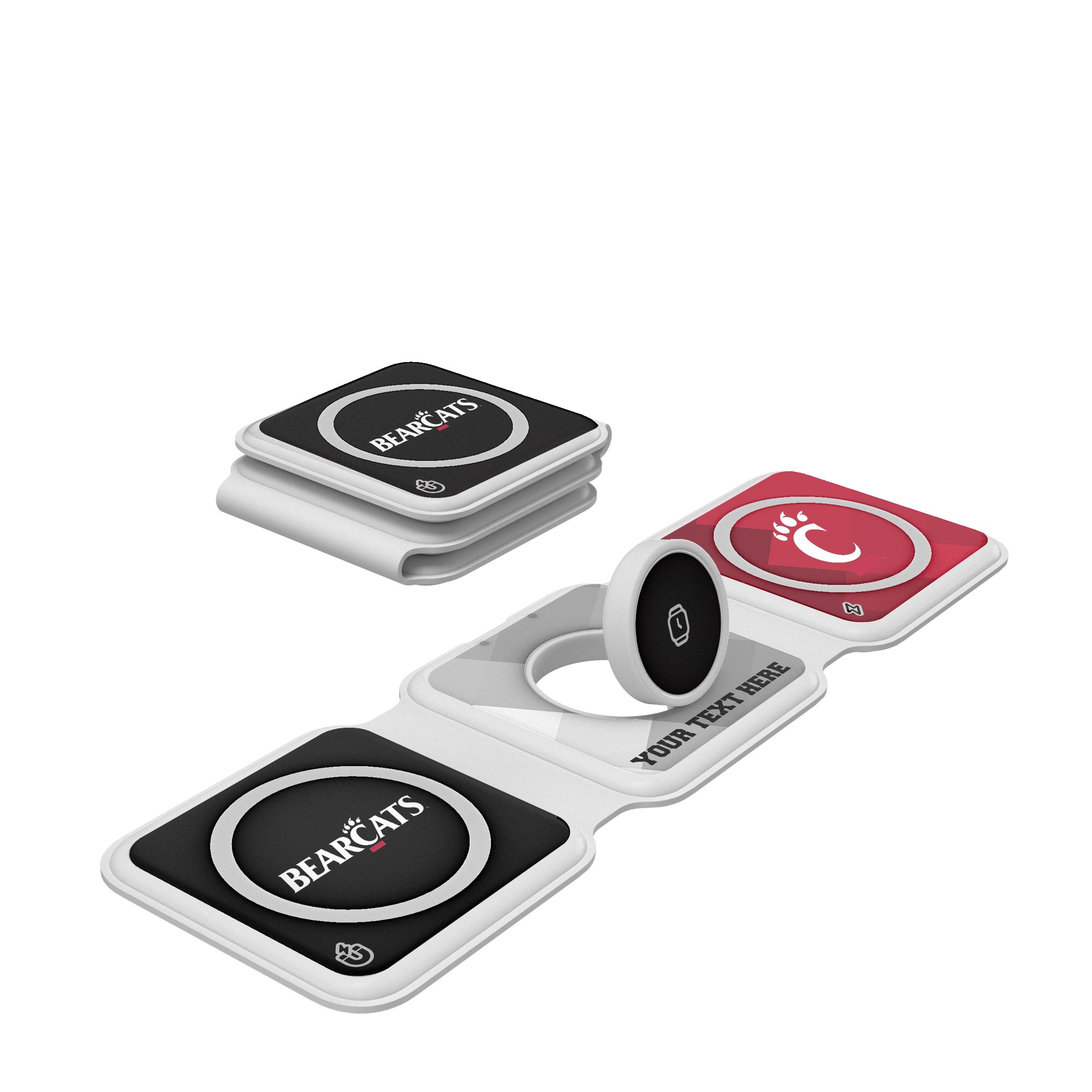 Keyscaper Cincinnati Bearcats Personalized 3-in-1 Foldable Charger