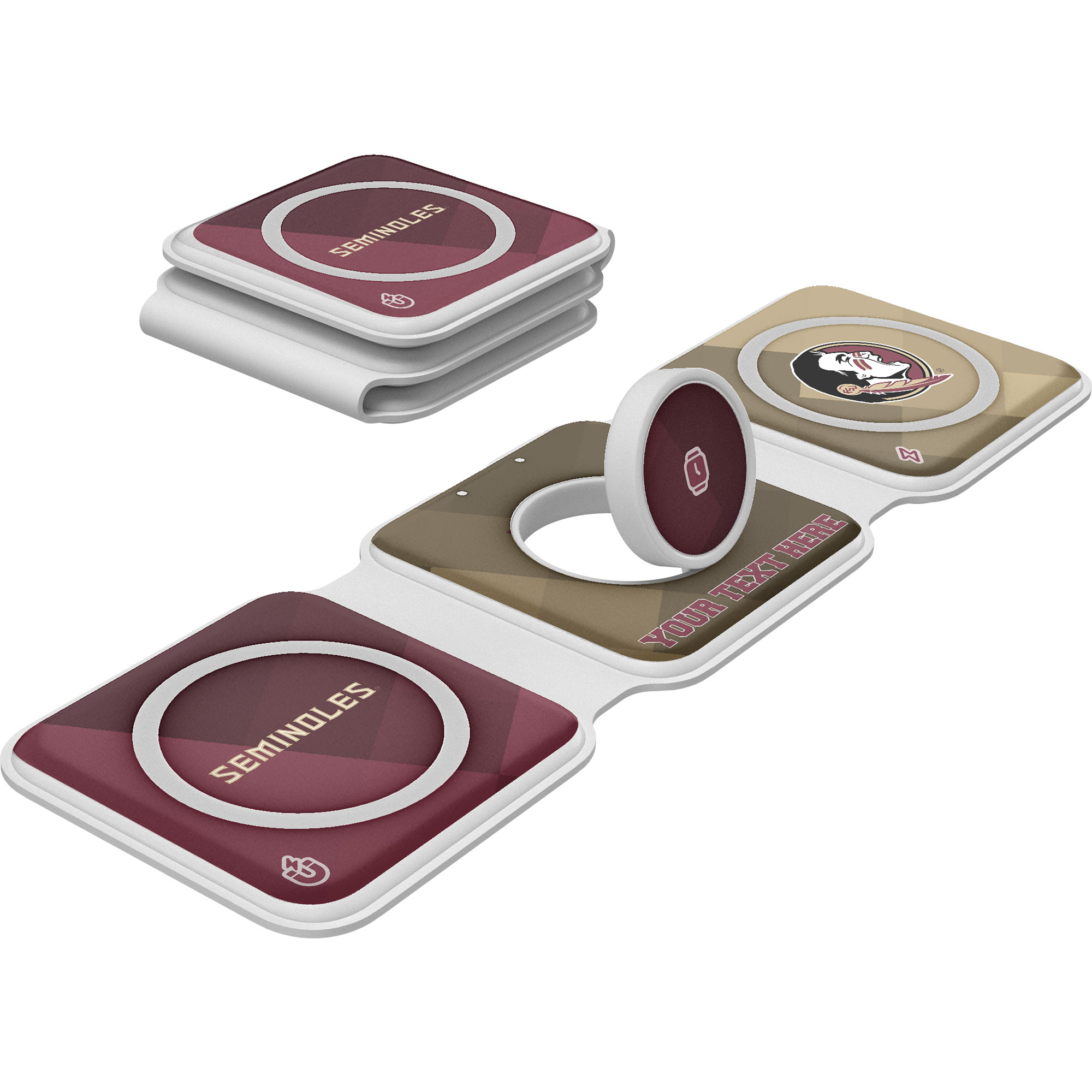 Keyscaper Florida State Seminoles Personalized 3-in-1 Foldable Charger