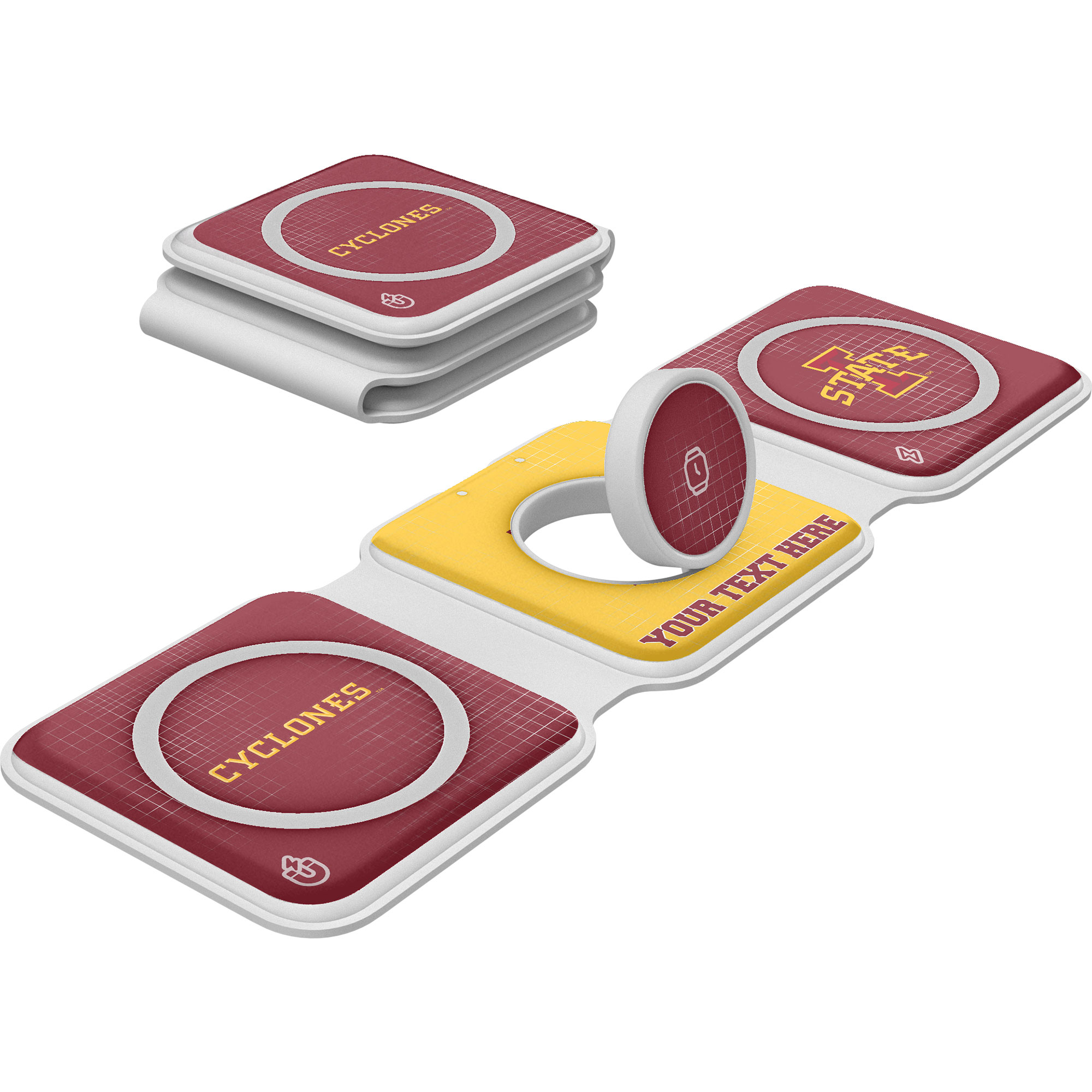 Keyscaper Iowa State Cyclones Personalized 3-in-1 Foldable Charger Keyscaper Iowa State Cyclones Personalized 3-in-1 Foldable Charger