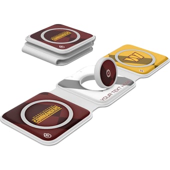 Keyscaper Washington Commanders Personalized 3-in-1 Foldable Charger