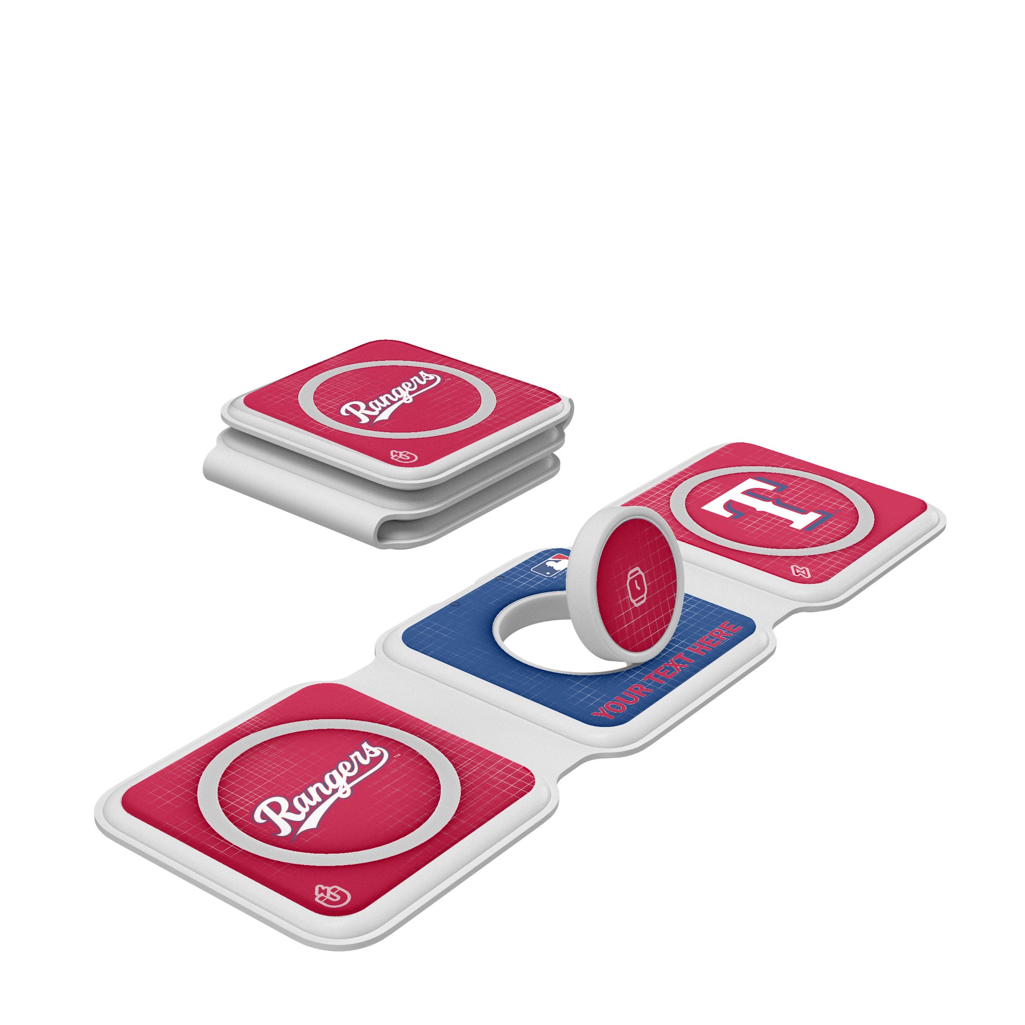 Keyscaper Texas Rangers Personalized 3-in-1 Foldable Charger Keyscaper Texas Rangers Personalized 3-in-1 Foldable Charger