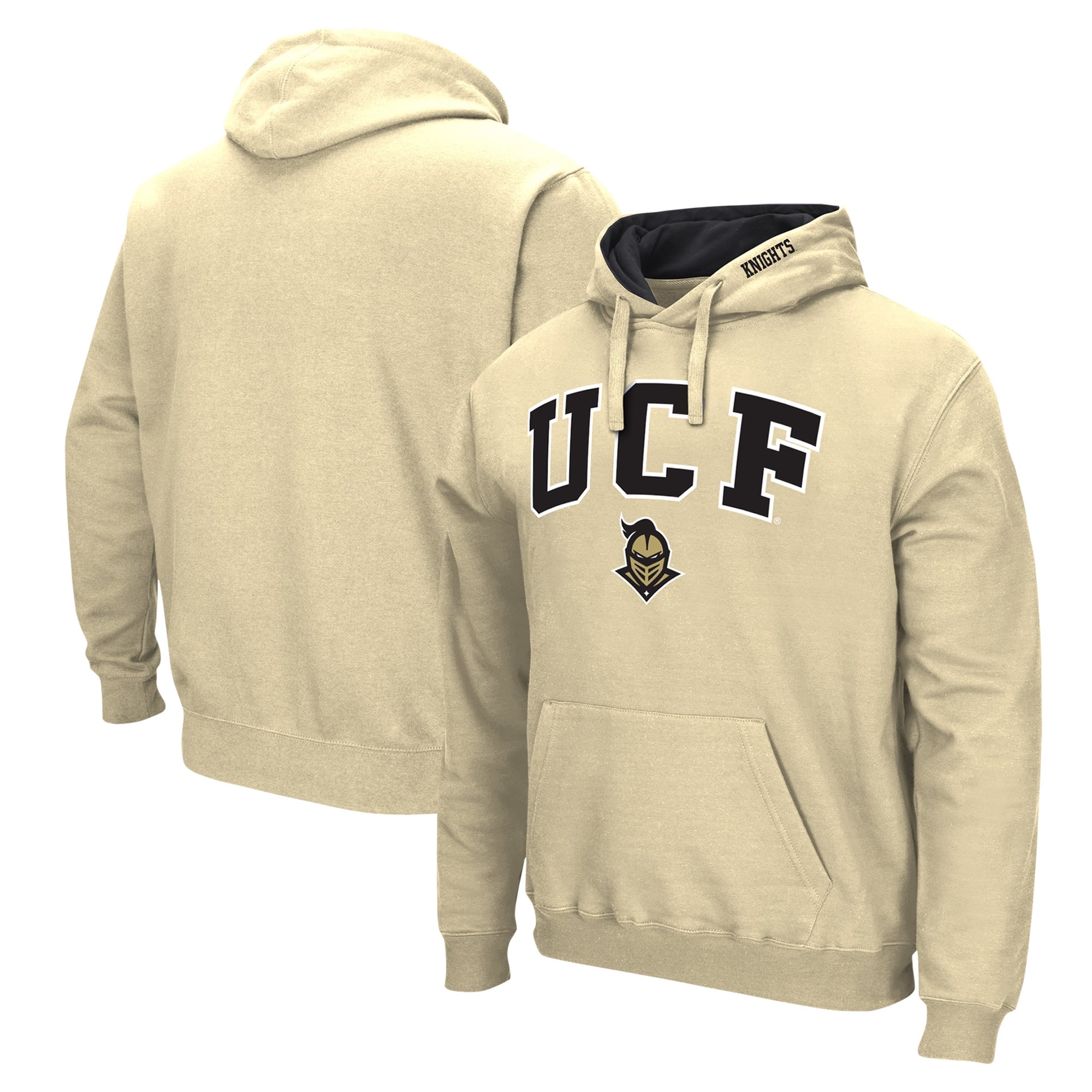 Men's Colosseum Gold UCF Knights Arch & Logo Hoodie