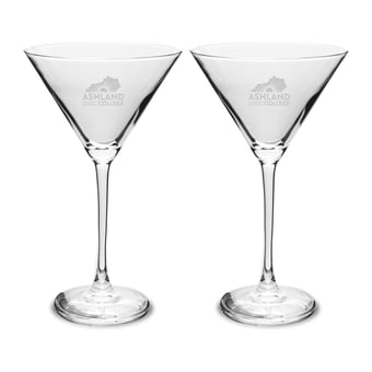 Ashland Community and Technical College Two-Piece Traditional 10oz. Martini Glass Set