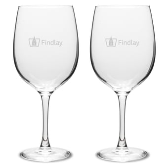 Findlay Oilers Two-Piece 19oz. Traditional Wine Glass Set