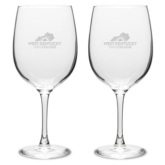 West Kentucky Community and Technical College Two-Piece 19oz. Traditional Wine Glass Set