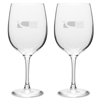 SMCC SeaWolves Two-Piece 19oz. Traditional Wine Glass Set