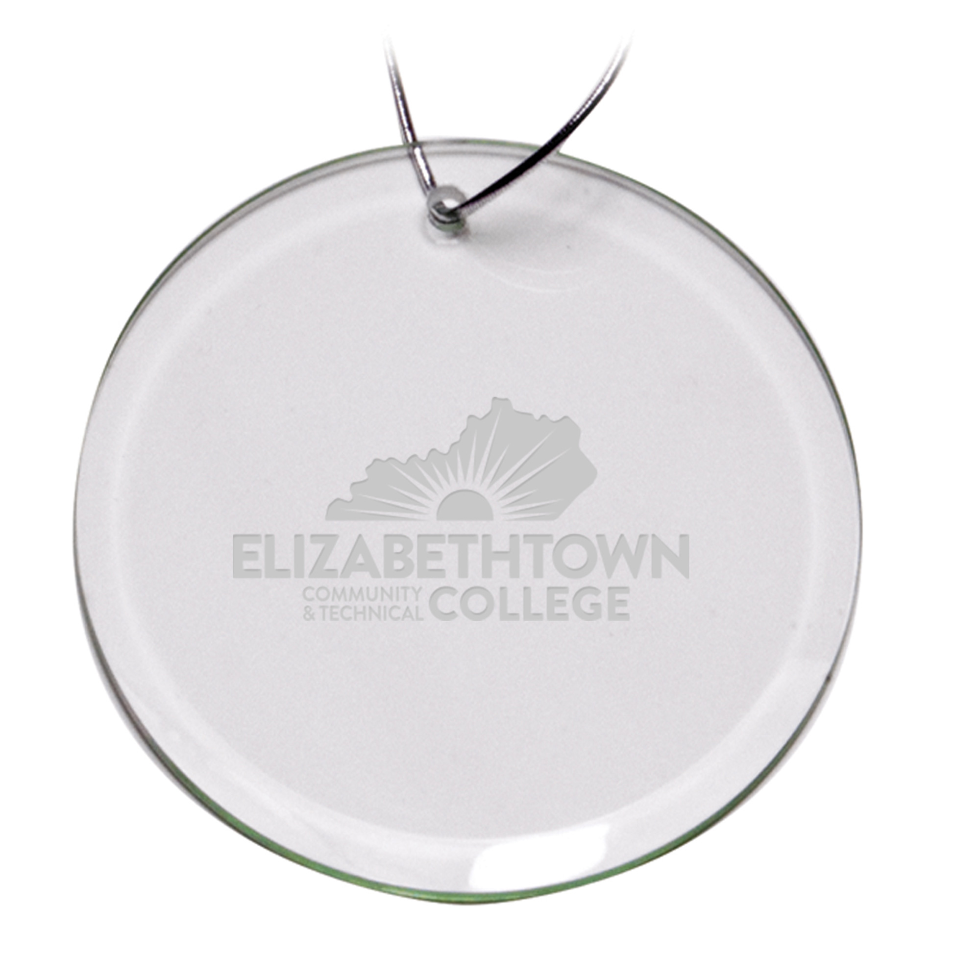 Elizabethtown Community and Technical College 3'' Round Glass Ornament