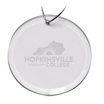 Hopkinsville Community College 3'' Round Glass Ornament