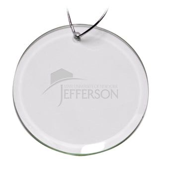 Jefferson Community College Cannoneers 3'' Round Glass Ornament