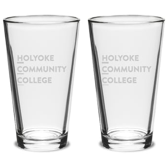 Holyoke Community College 16oz. 2-Piece Classic Pub Glass Set