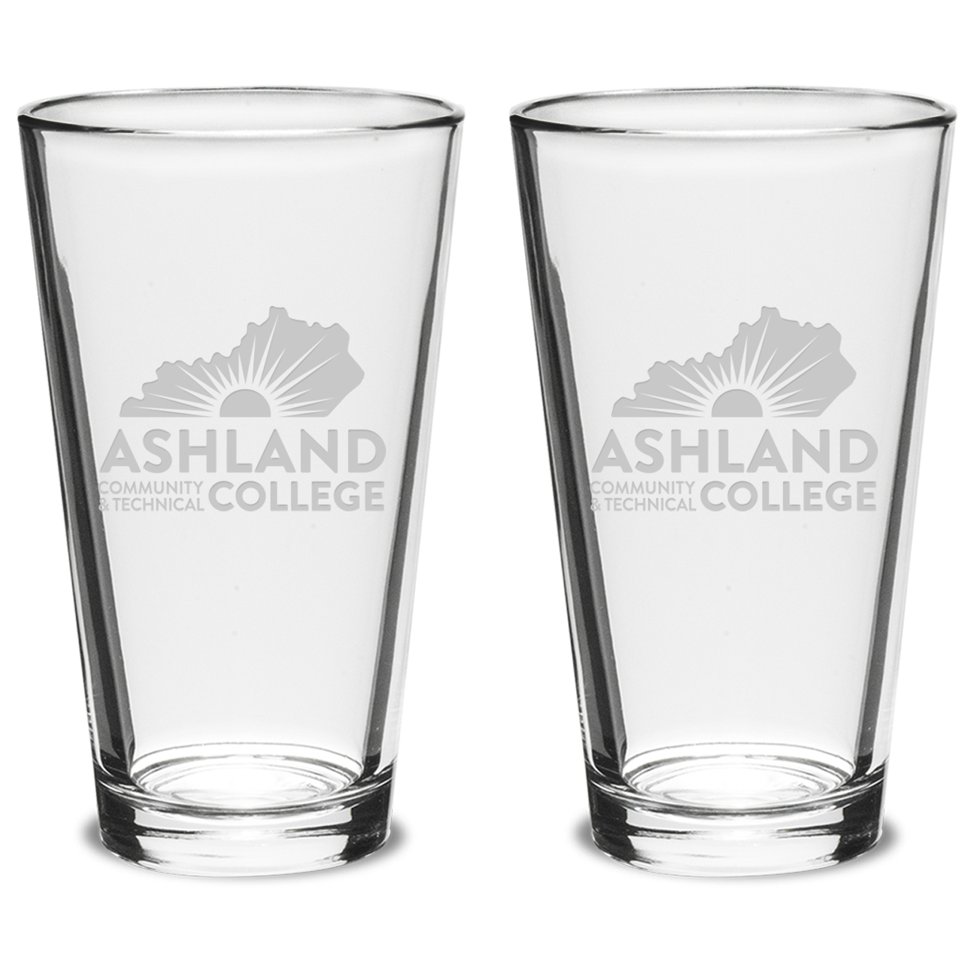 Ashland Community and Technical College 16oz. 2-Piece Classic Pub Glass Set
