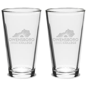 Owensboro Community and Technical College 16oz. 2-Piece Classic Pub Glass Set