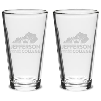 Jefferson Community and Technical College 16oz. 2-Piece Classic Pub Glass Set