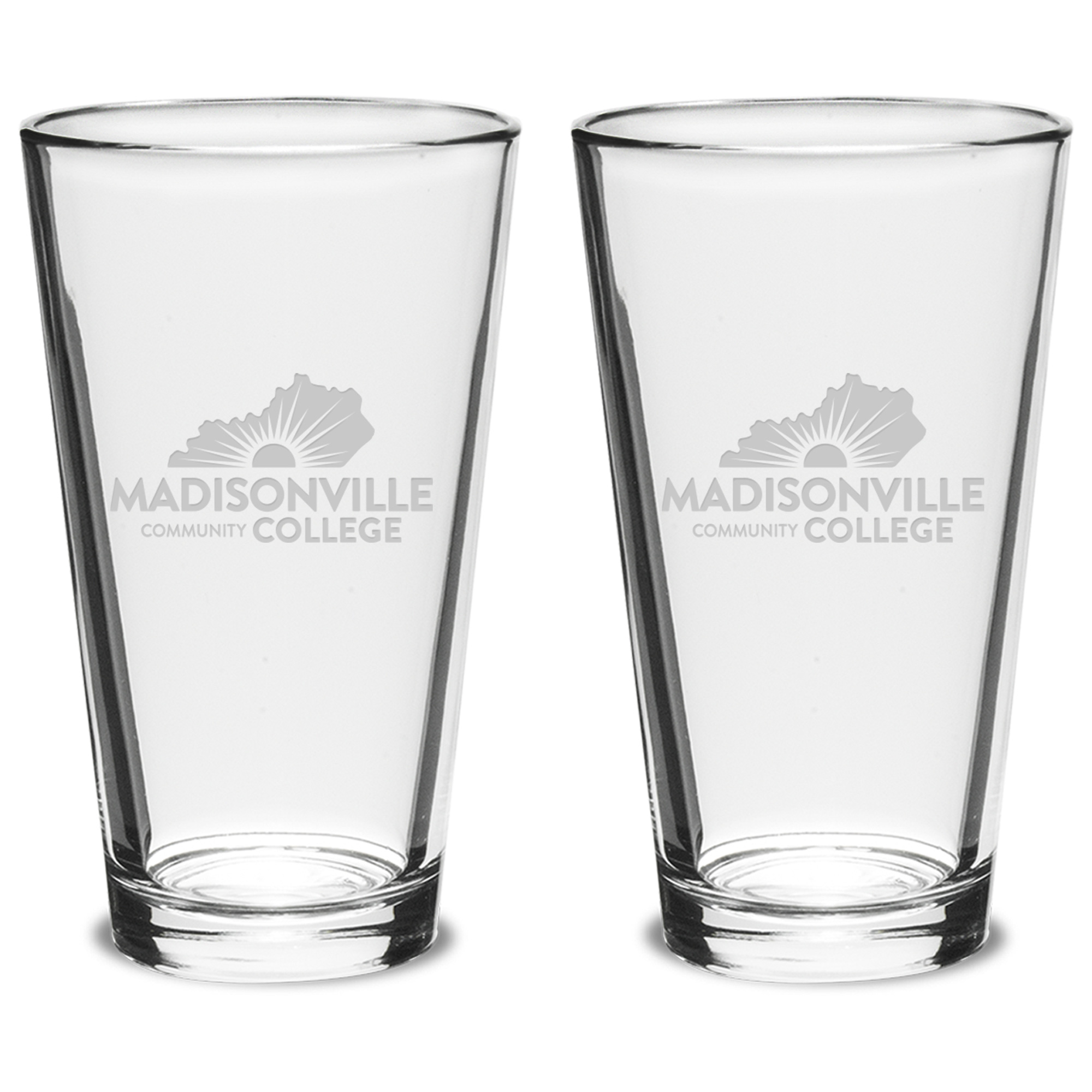 Madisonville Community College 16oz. 2-Piece Classic Pub Glass Set