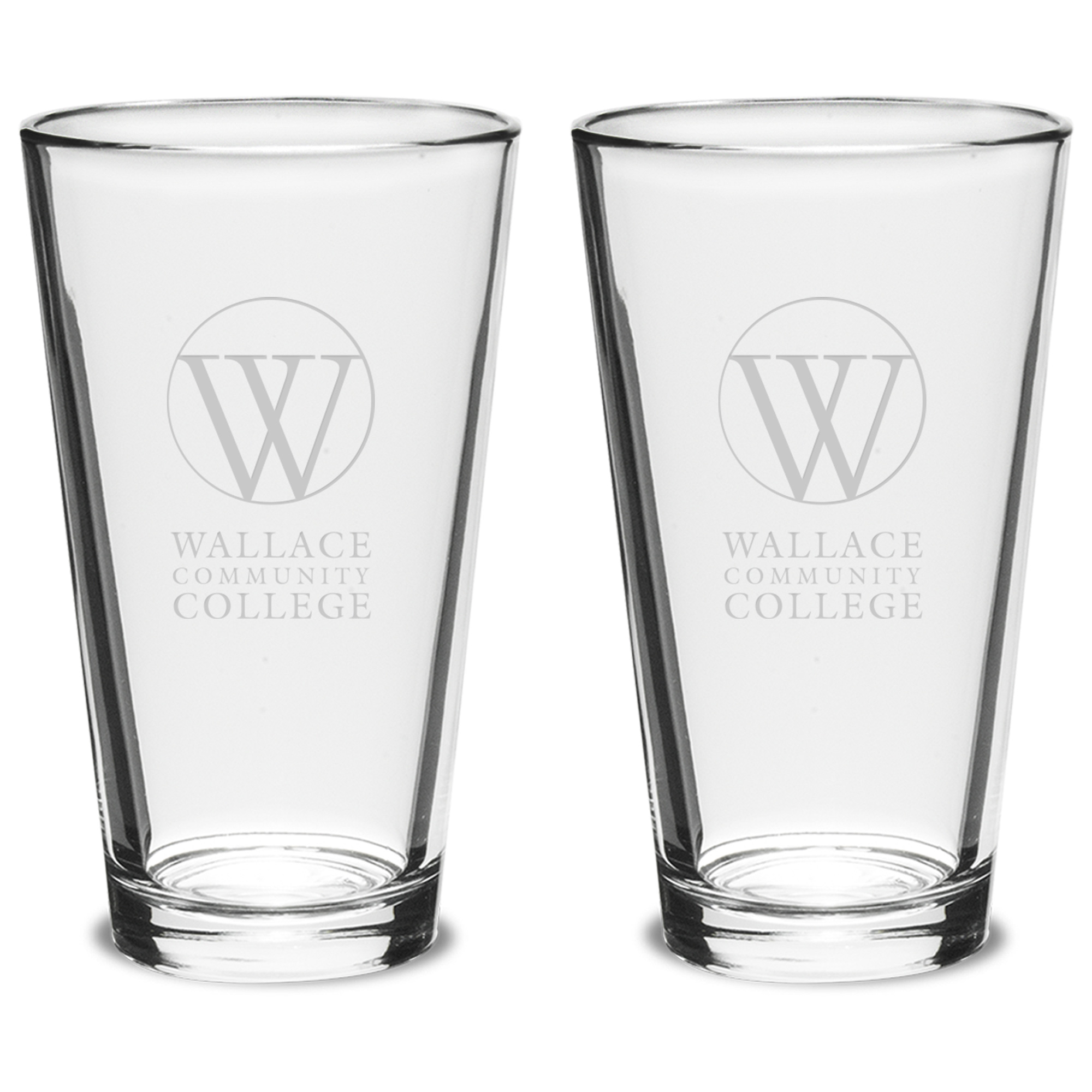 Wallace Governors 16oz. 2-Piece Classic Pub Glass Set