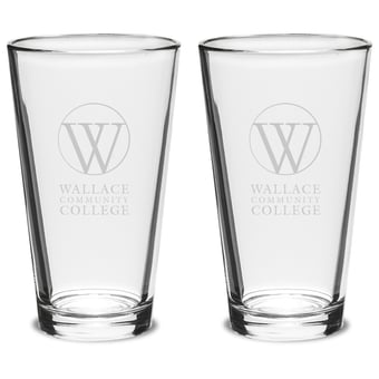 Wallace Governors 16oz. 2-Piece Classic Pub Glass Set