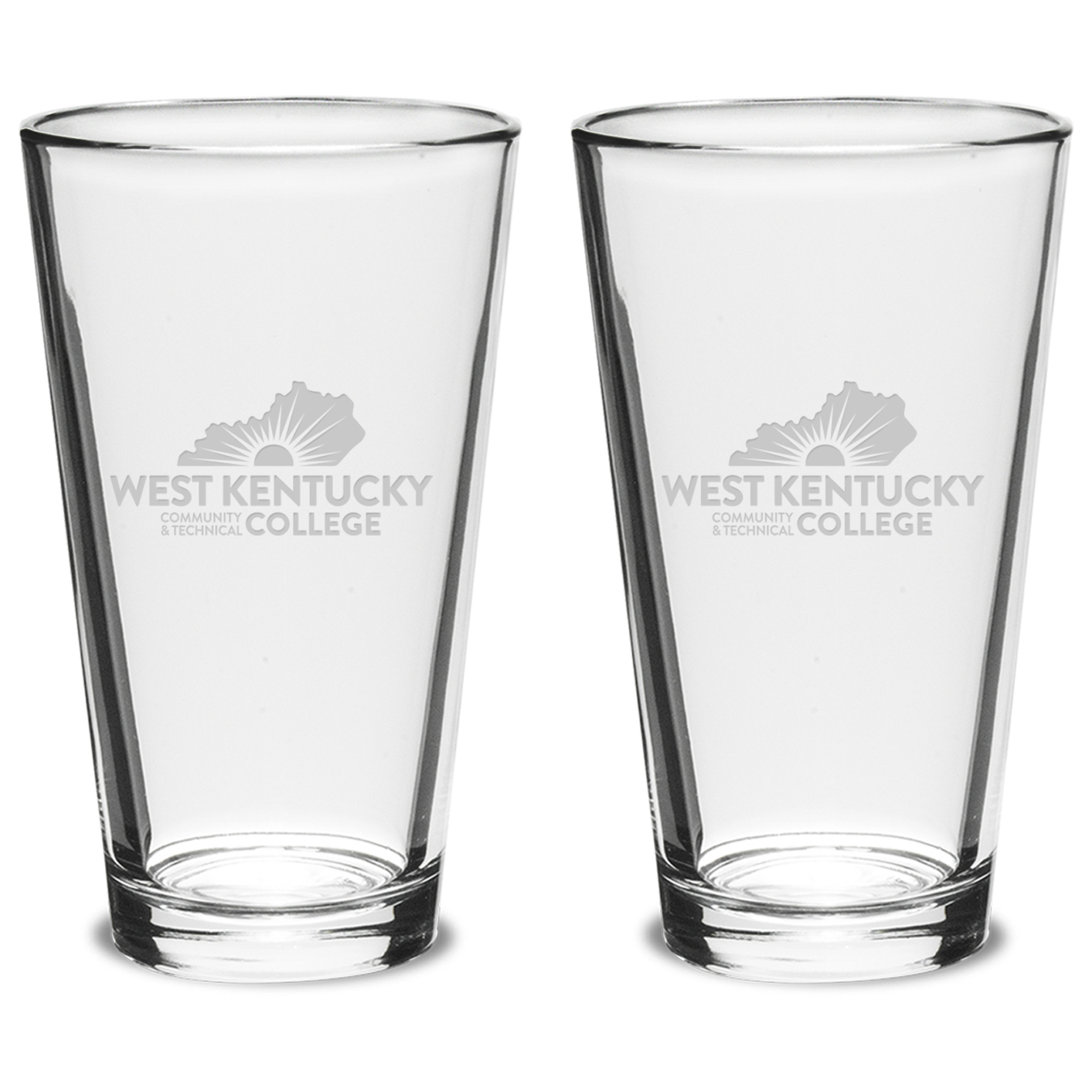 West Kentucky Community and Technical College 16oz. 2-Piece Classic Pub Glass Set
