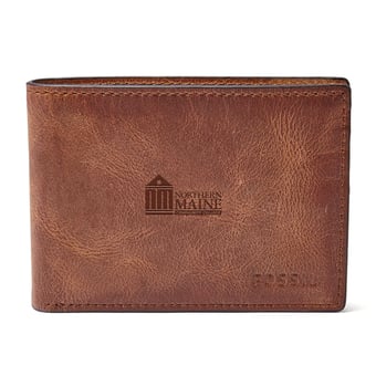 Fossil  Brown NMCC Falcon Derrick Front Pocket Bifold Wallet