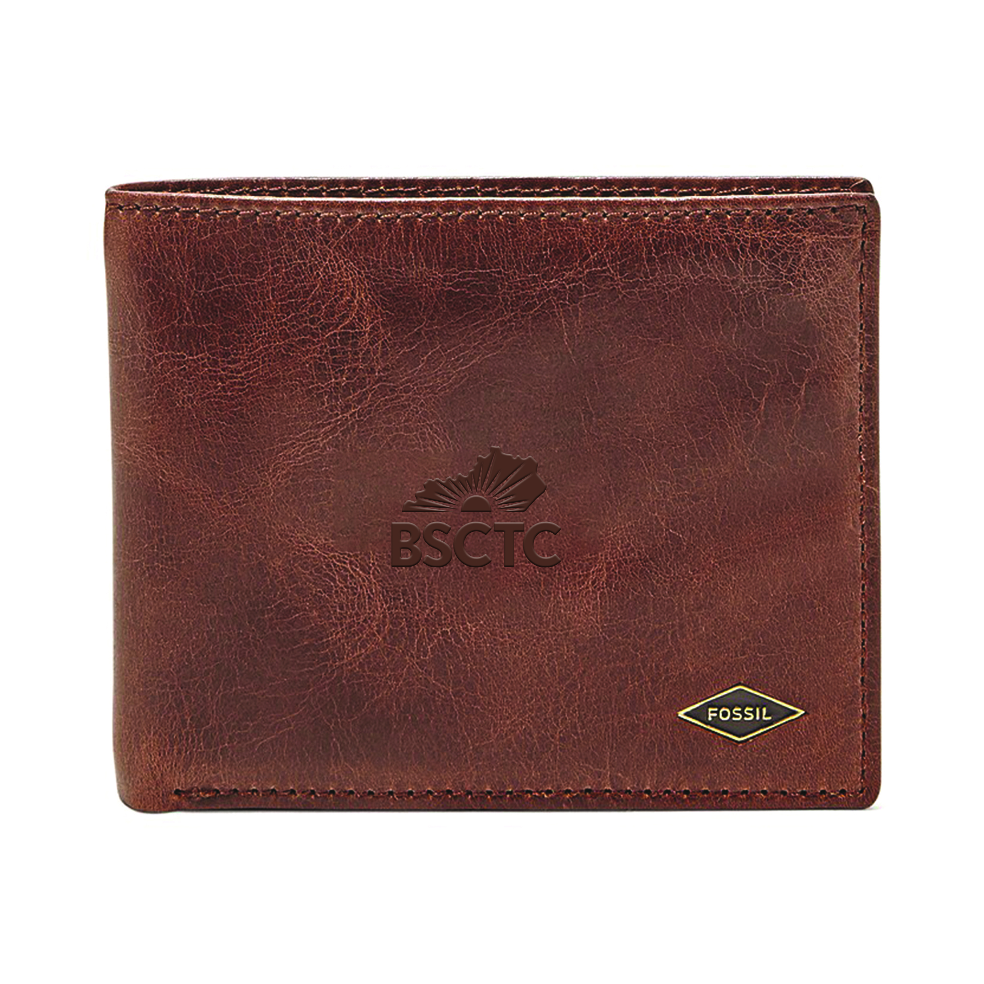 Fossil  Brown Big Sandy Community and Technical College Ryan RFID Flip ID Bifold