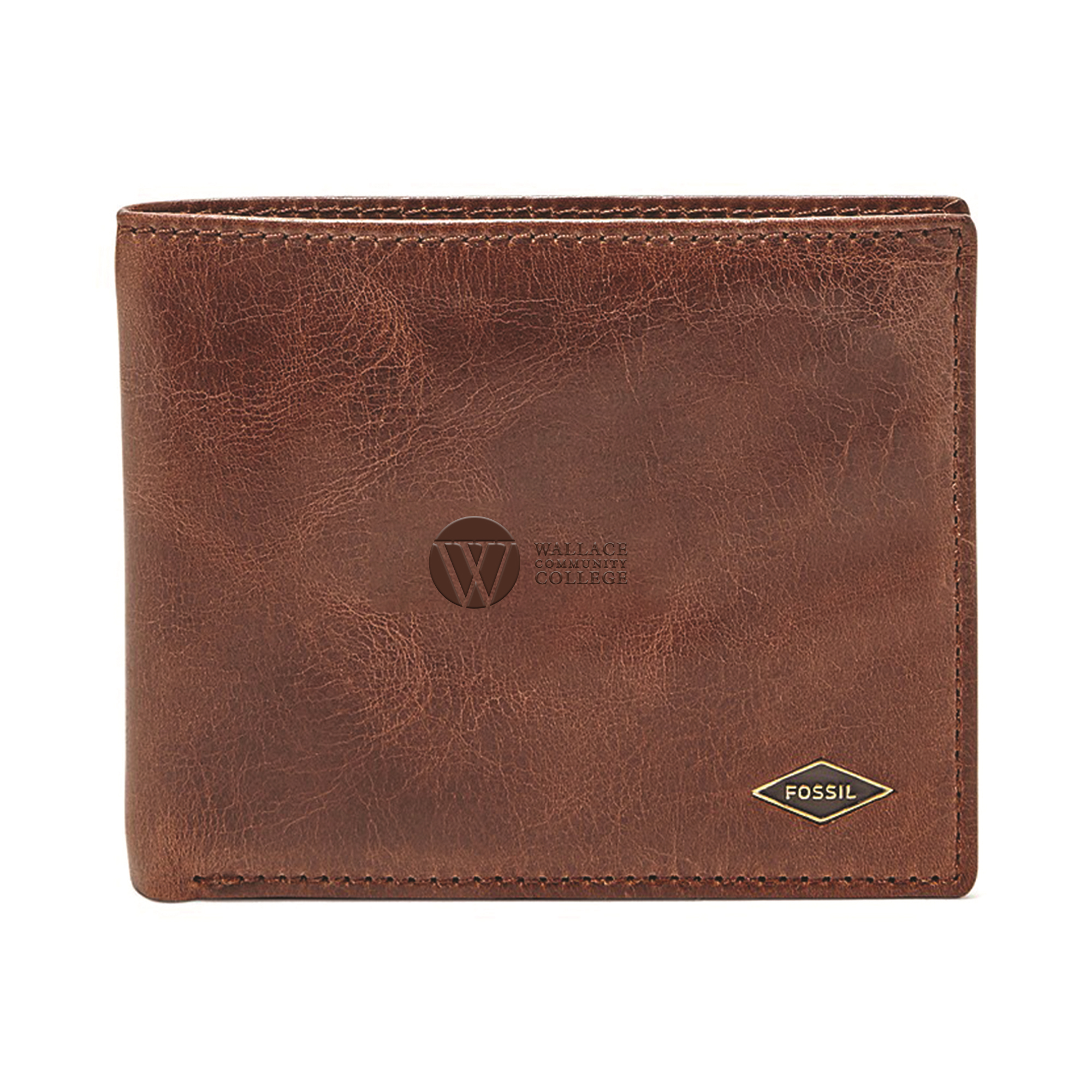 Fossil  Brown Wallace Governors Ryan RFID Flip ID Bifold