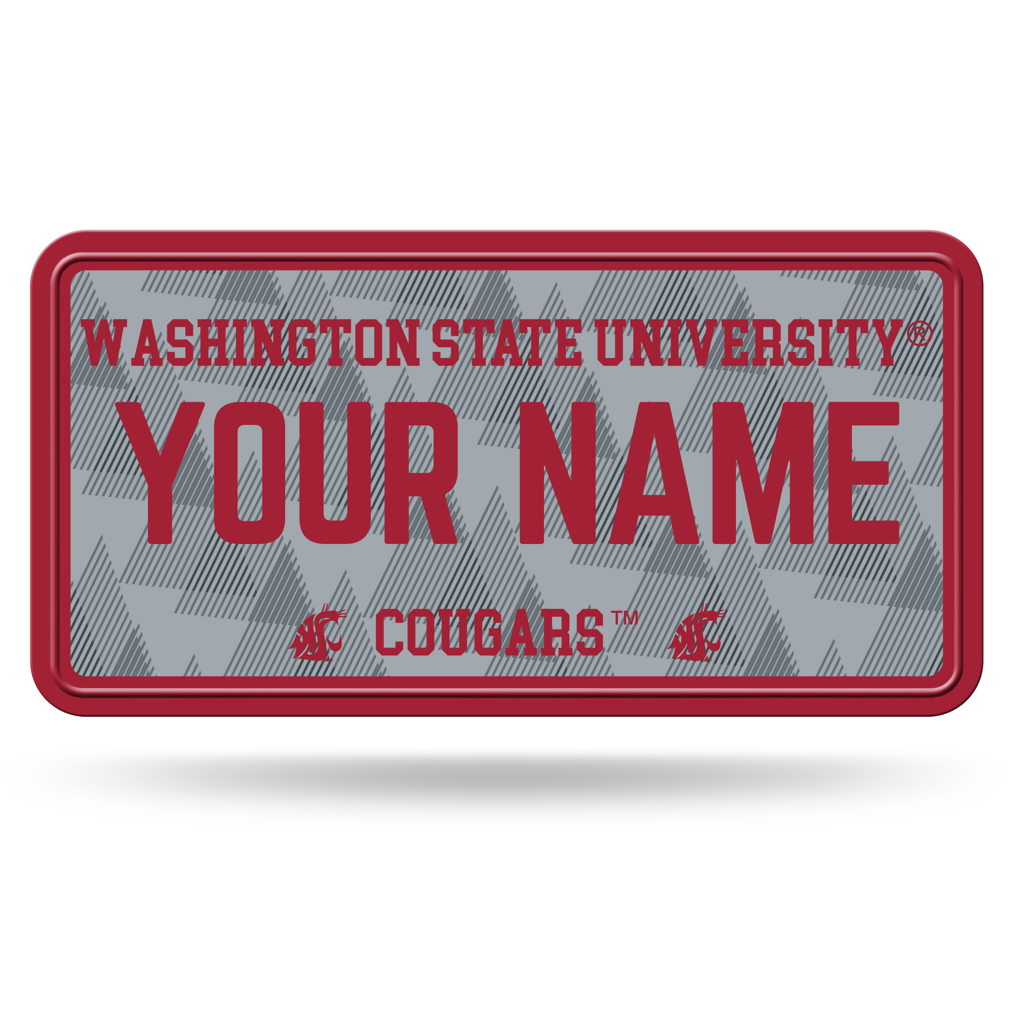 Washington State Cougars 6" x 12" Personalized License Plate