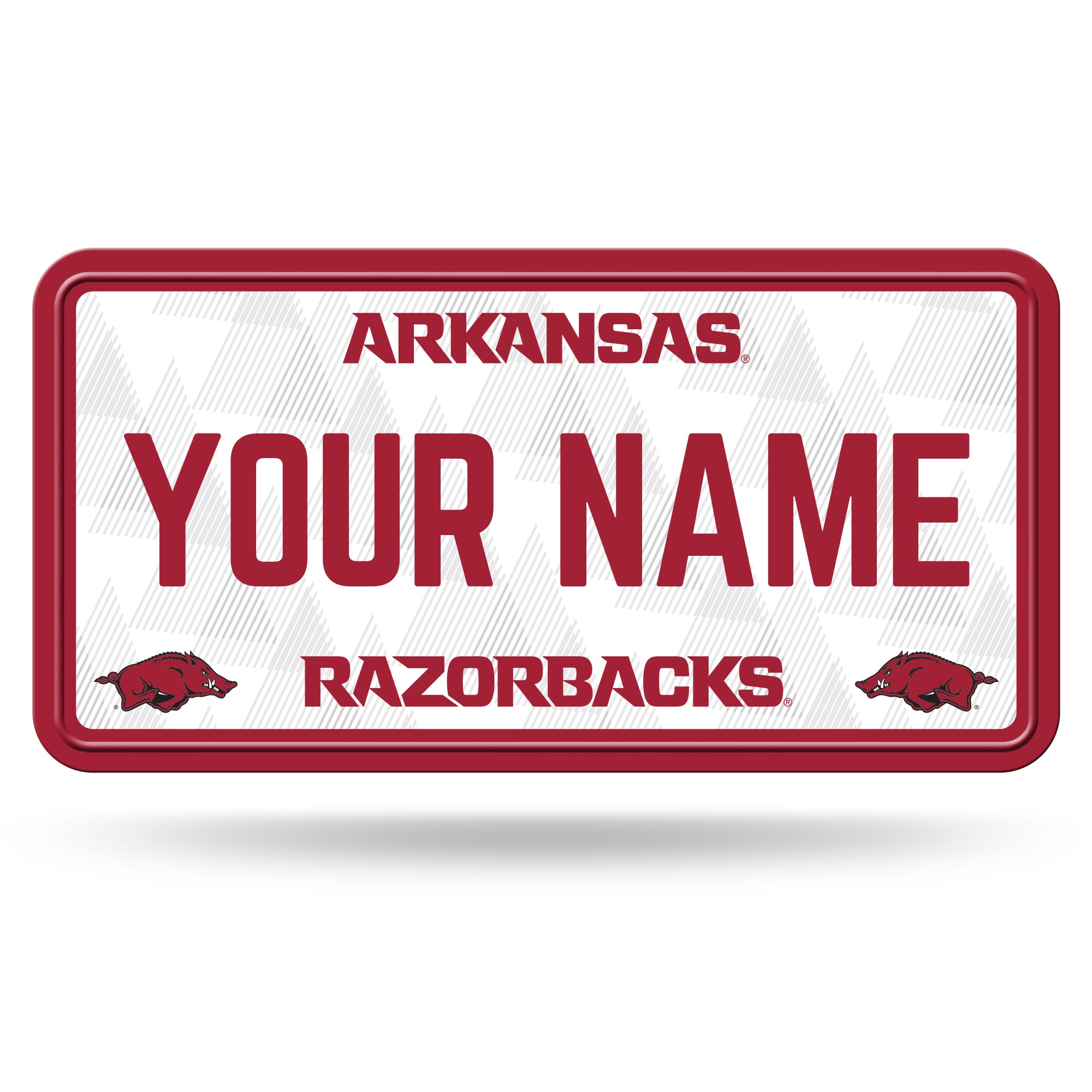 Arkansas Razorbacks 6" x 12" Personalized License Plate
