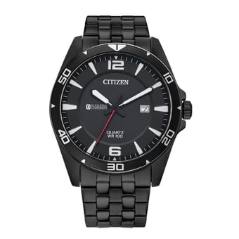 Men's  Duquesne Dukes Quartz Black-Tone Stainless Steel Watch