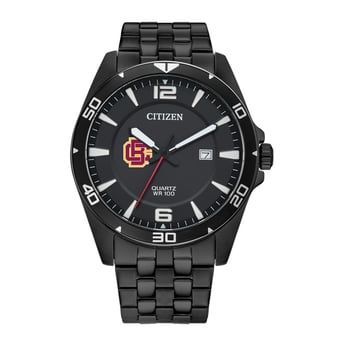 Men's  Bethune-Cookman Wildcats Quartz Black-Tone Stainless Steel Watch
