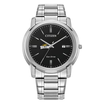 Men's Citizen Watch  Silver Toledo Rockets Eco-Drive Black Dial Stainless Steel Watch