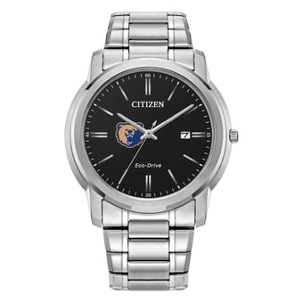 Men's Citizen Watch  Silver Morgan State Bears Eco-Drive Black Dial Stainless Steel Watch