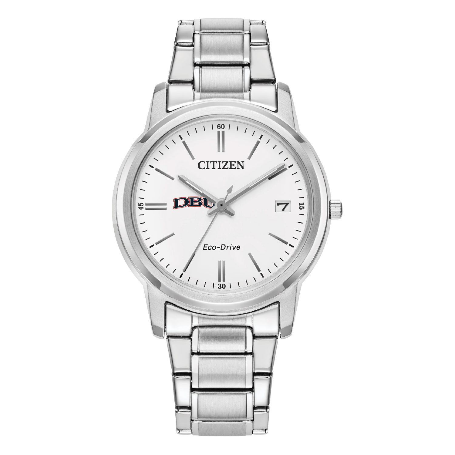 Women's Citizen Watch  Silver Dallas Baptist Patriots Eco-Drive White Dial Stainless Steel Watch