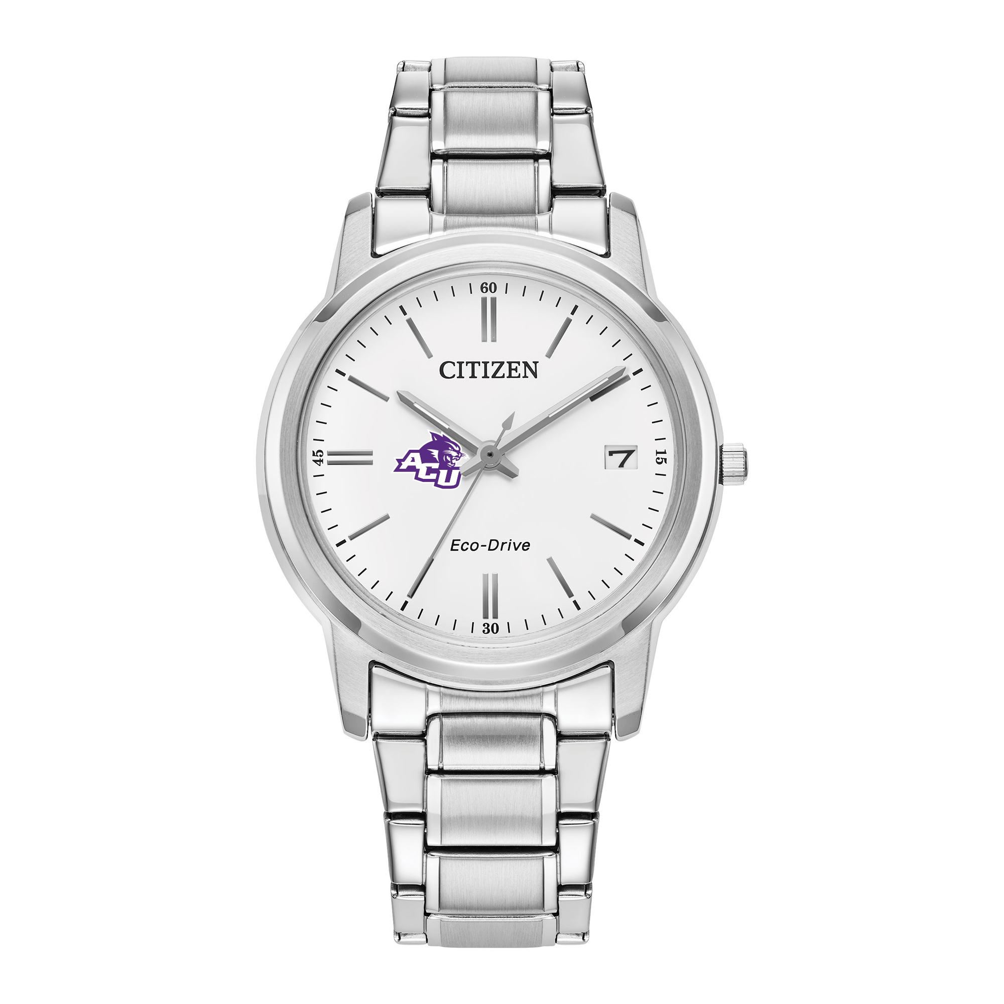 Women's Citizen Watch  Silver Abilene Christian University Wildcats Eco-Drive White Dial Stainless Steel Watch