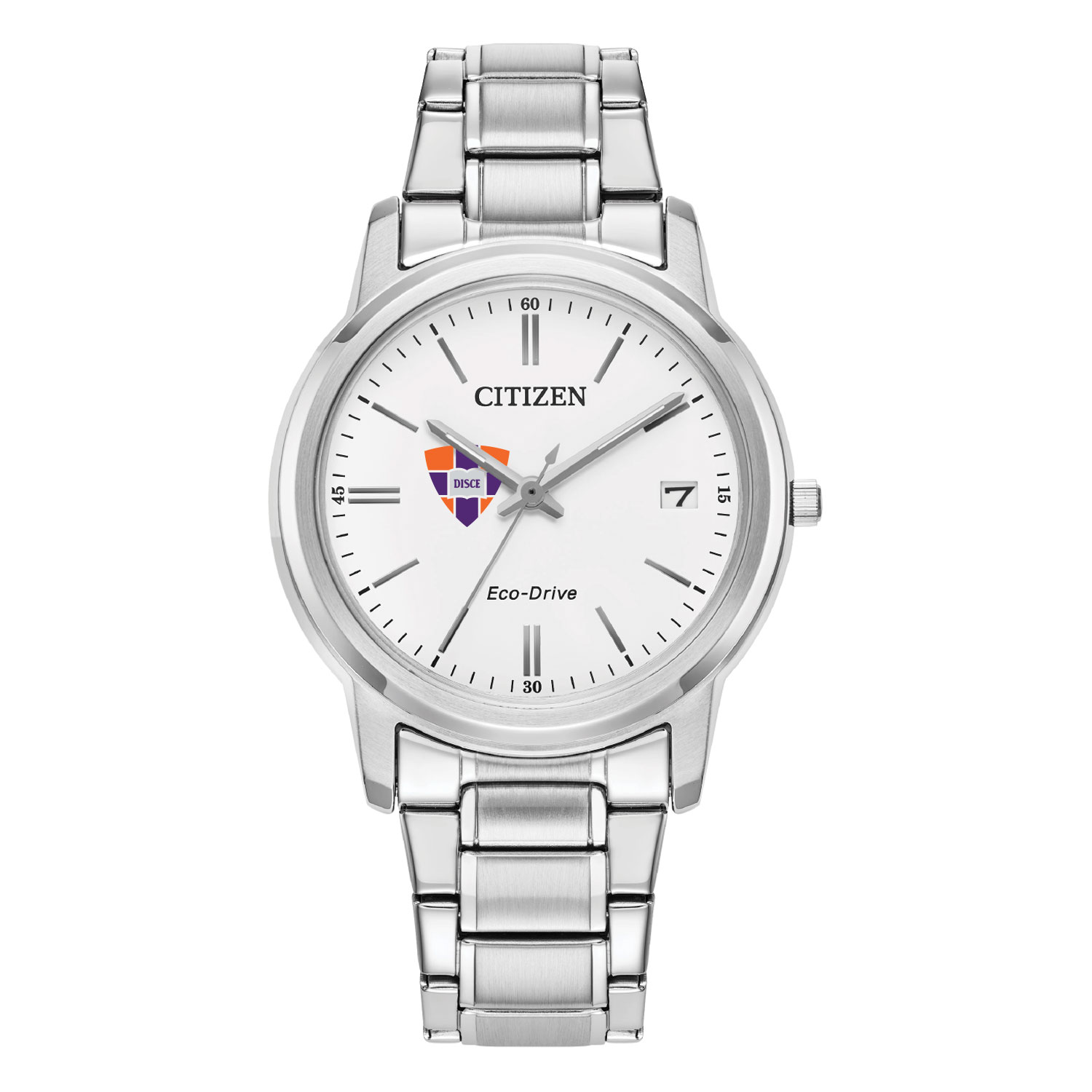 Women's Citizen Watch Silver Hobart & William Smith Colleges Eco-Drive White Dial Stainless Steel Watch
