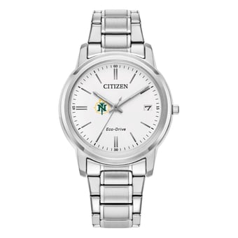 Women's Citizen Watch  Silver Northern Michigan Wildcats Eco-Drive White Dial Stainless Steel Watch
