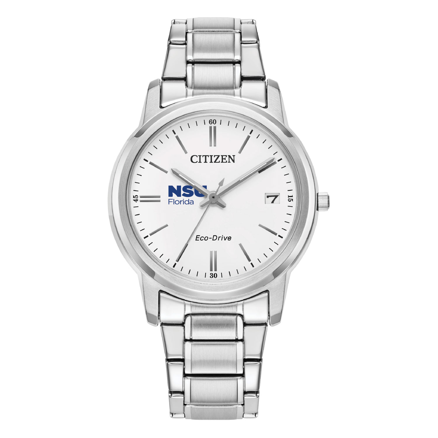 Women's Citizen Watch  Silver Nova Southeastern Sharks Eco-Drive White Dial Stainless Steel Watch