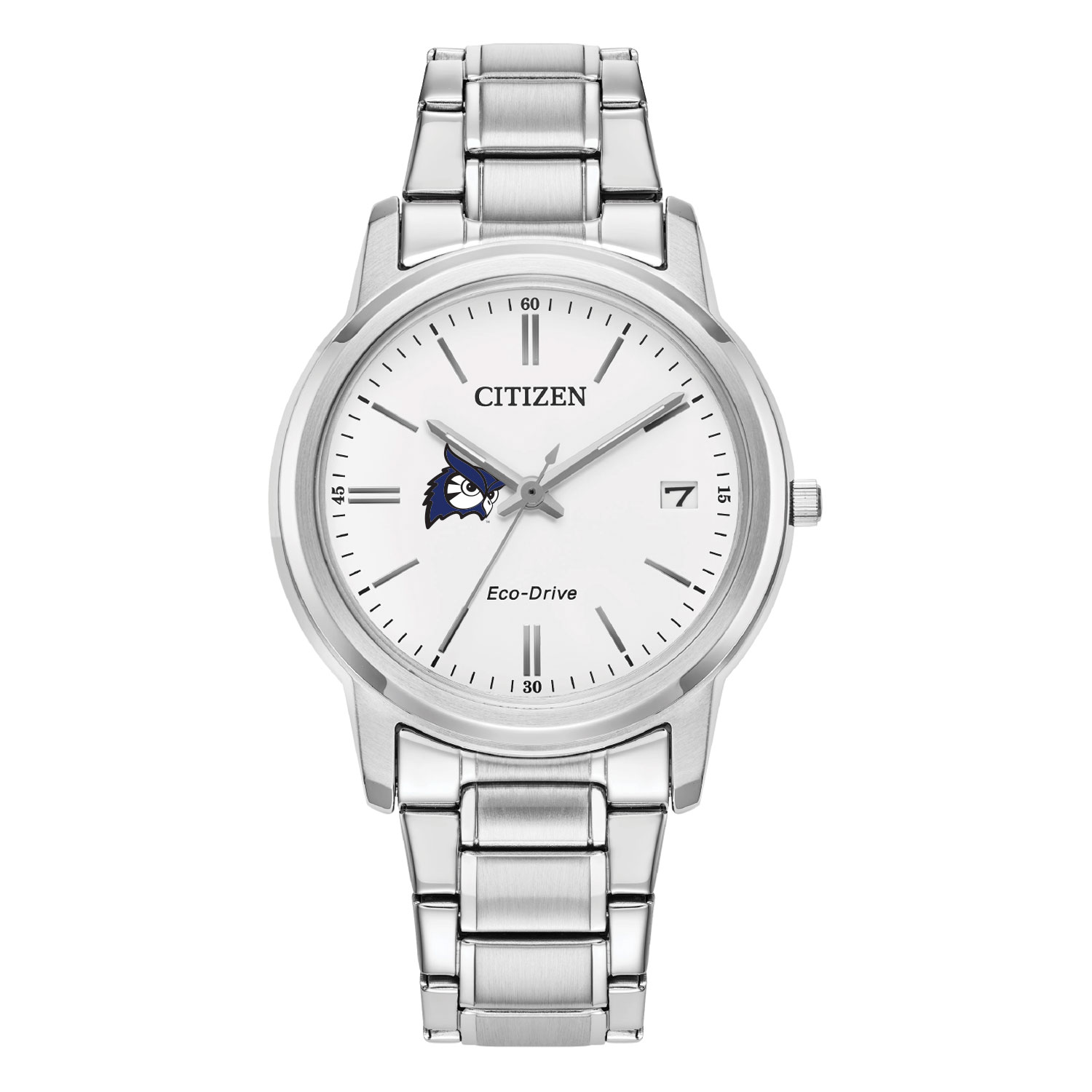 Women's Citizen Watch  Silver Westfield State Owls Eco-Drive White Dial Stainless Steel Watch