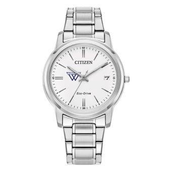 Women's Citizen Watch  Silver Wellesley Blue Eco-Drive White Dial Stainless Steel Watch