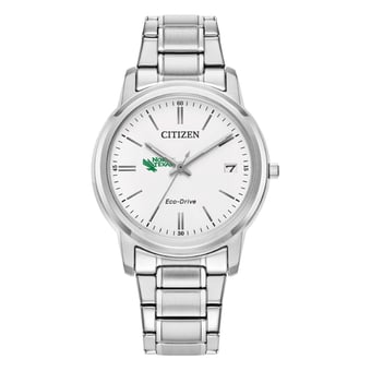 Women's Citizen Watch  Silver North Texas Mean Green Eco-Drive White Dial Stainless Steel Watch