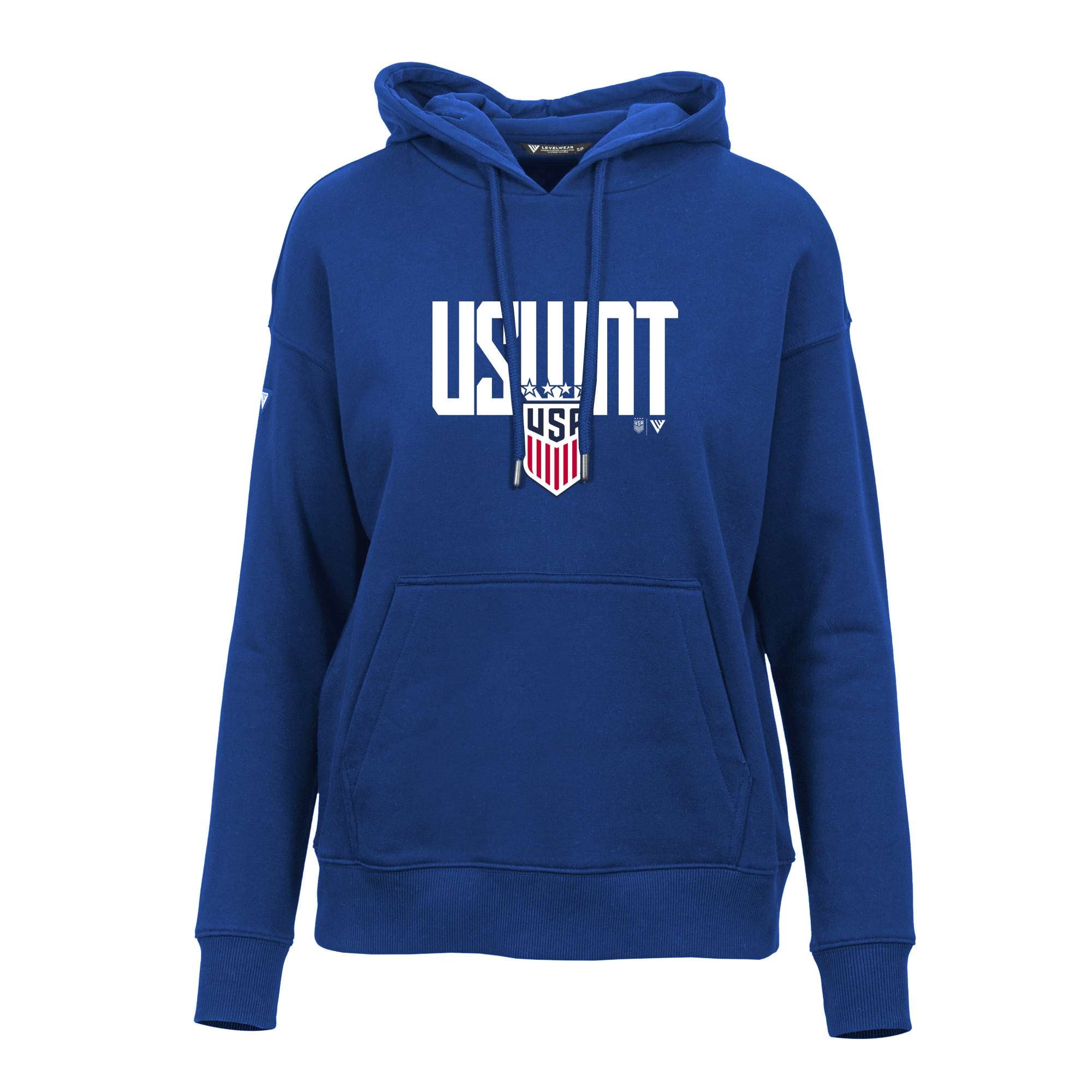 Women's Levelwear Royal USWNT Adorn Mascot Pullover Hoodie