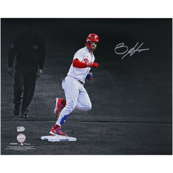Bryce Harper Philadelphia Phillies Autographed 16" x 20" Look Back Photograph