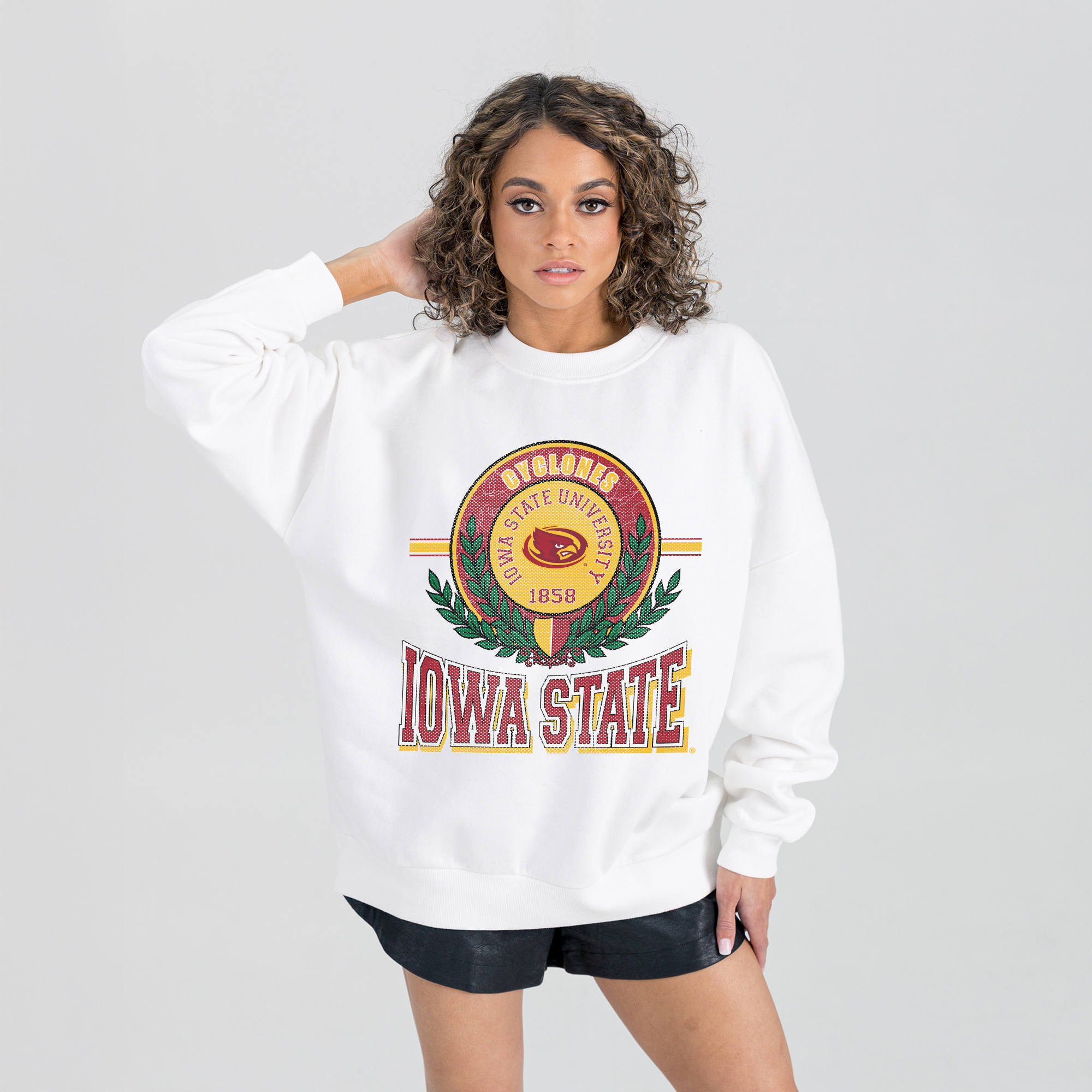 Women’s Gameday Couture White Iowa State Cyclones Hot Shot Fleece Pullover Sweatshirt Women’s Gameday Couture White Iowa State Cyclones Hot Shot Fleece Pullover Sweatshirt