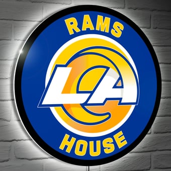 Los Angeles Rams 23" LED Slogan Round Wall Sign