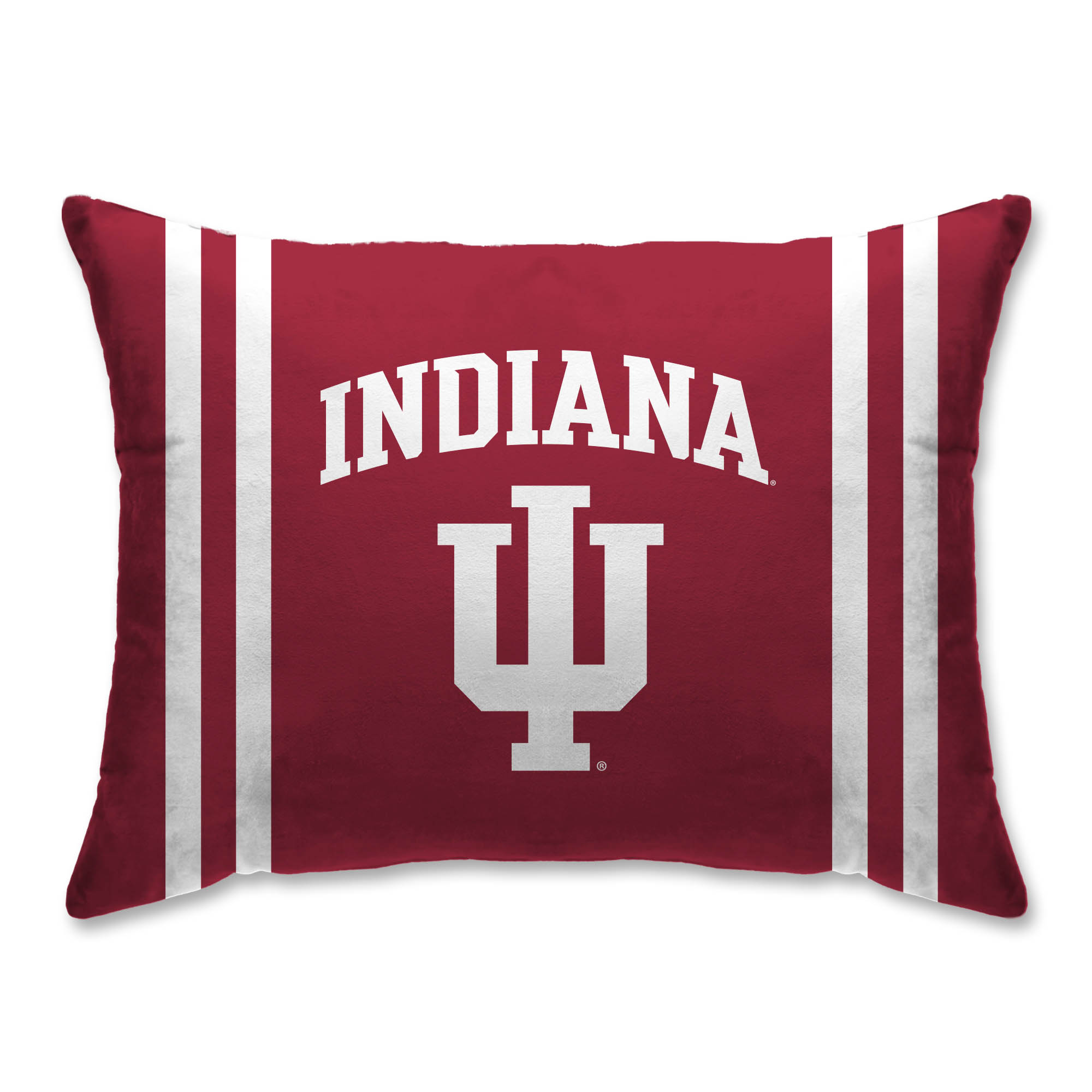 Indiana Hoosiers 20" x 26" Standard Stripe Logo Micro Plush Bed Pillow Cover