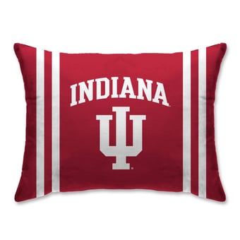 Indiana Hoosiers 20" x 26" Standard Stripe Logo Micro Plush Bed Pillow Cover