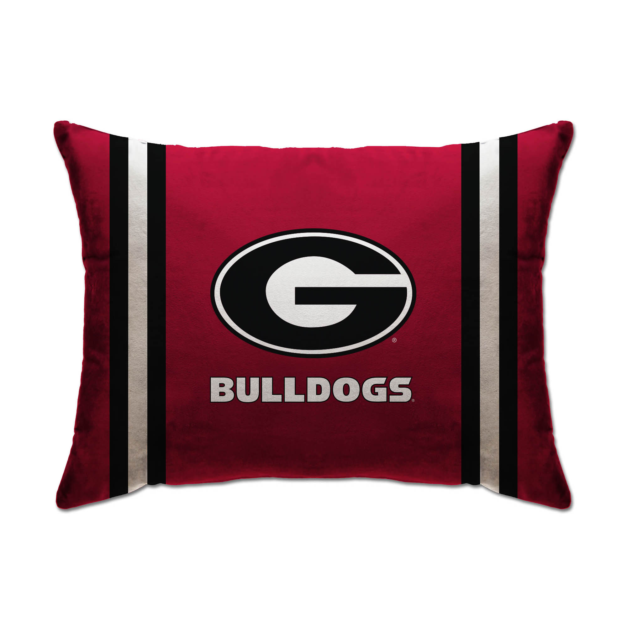 Georgia Bulldogs 20" x 26" Standard Stripe Logo Micro Plush Bed Pillow Cover