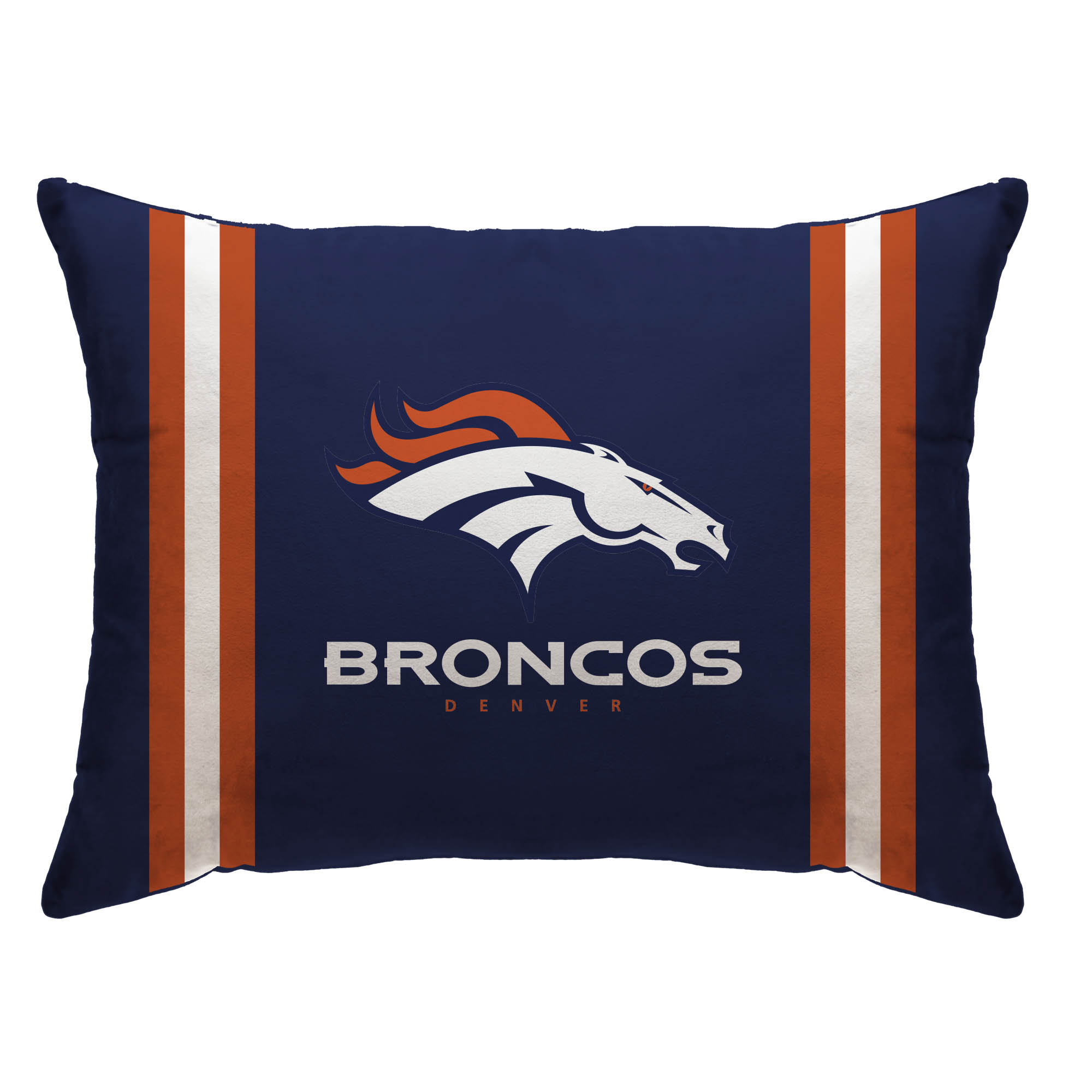 Denver Broncos 20" x 26" Standard Stripe Logo Micro Plush Bed Pillow Cover