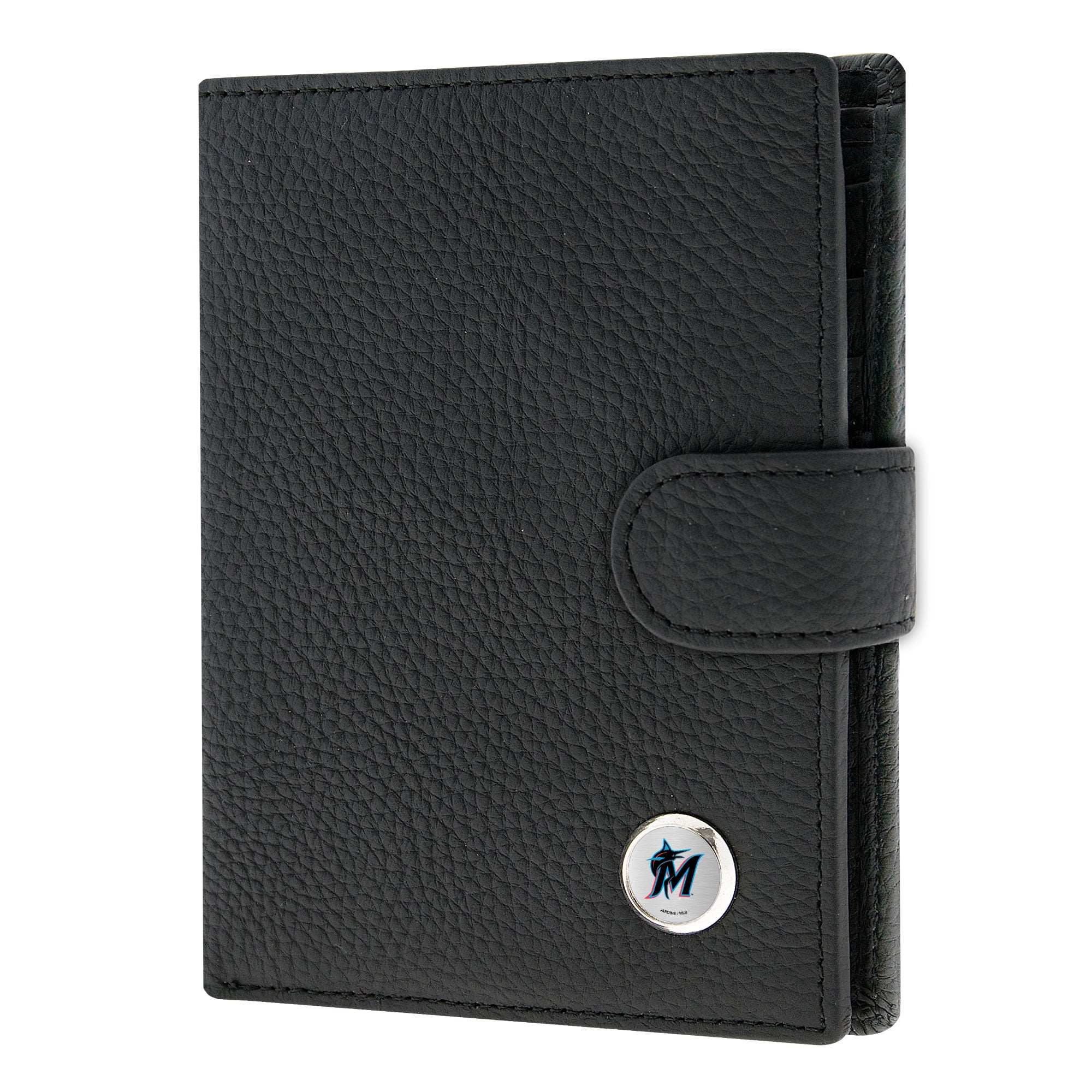 Women's  Black Miami Marlins Leather Wallet