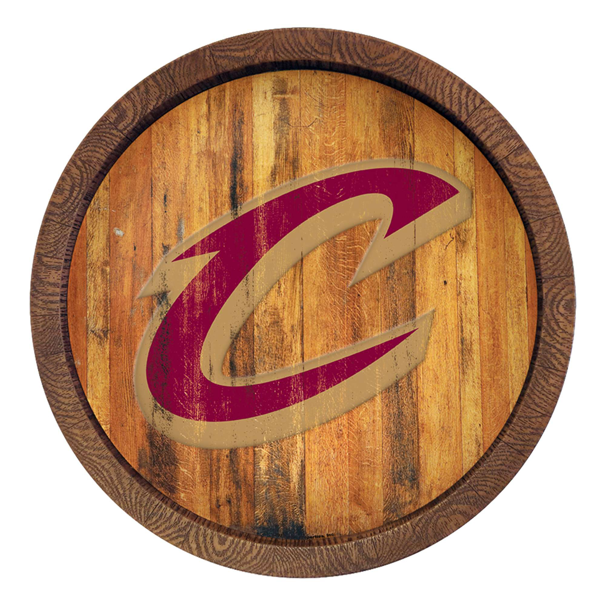 Cleveland Cavaliers 20.25” Faux Barrel Top Sign Cleveland Cavaliers 20.25” Faux Barrel Top Sign