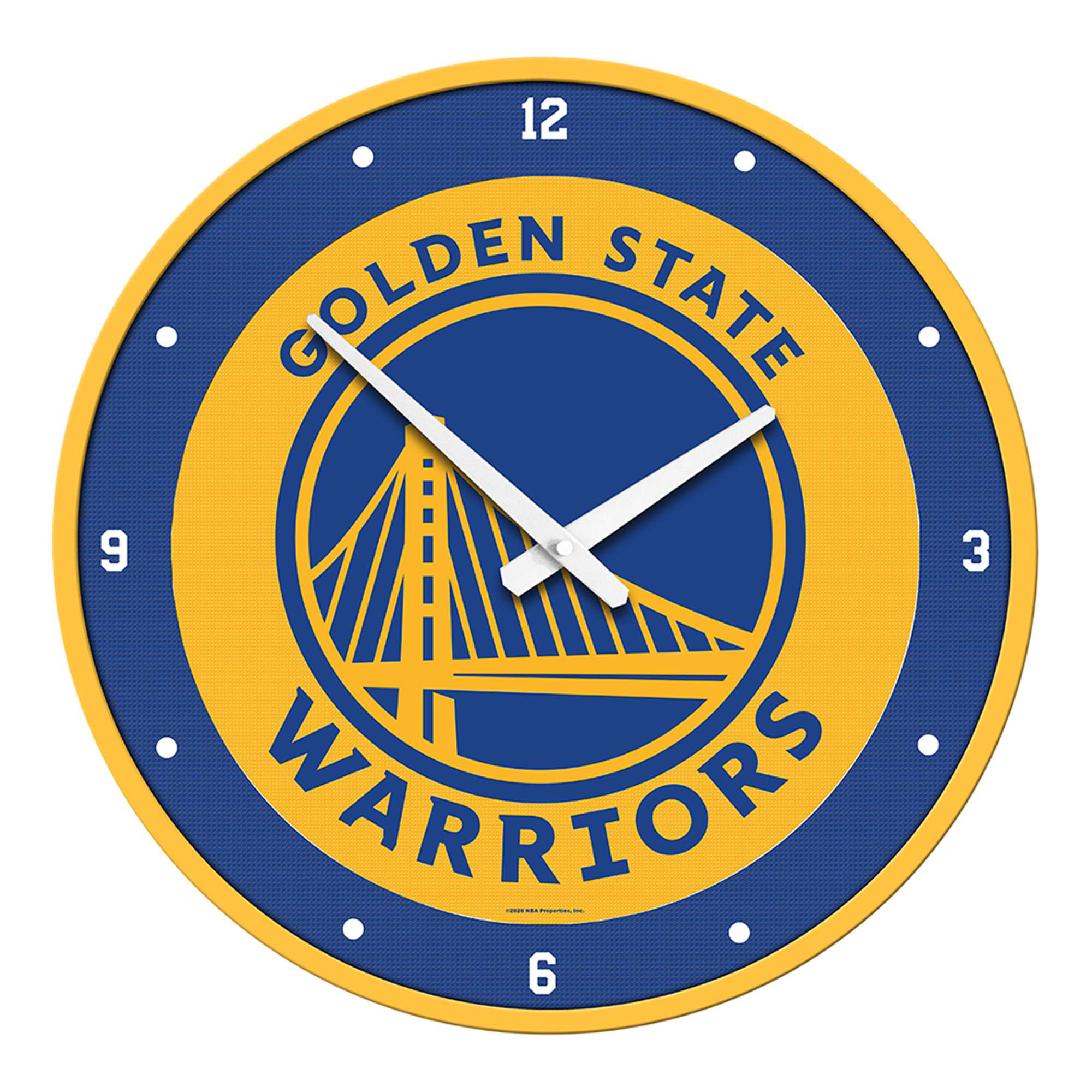 The Fan-Brand - Golden State Warriors 17.5" Modern Disc Wall Clock - Multicolor